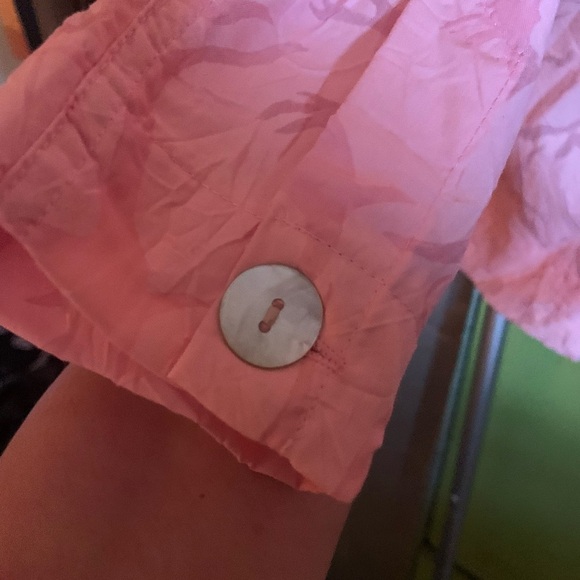 NWT Denim & Co Women’s Pink Button Down Blouse Size Small - Picture 4 of 10